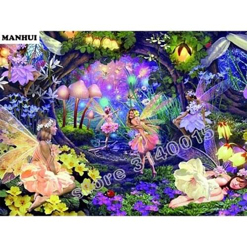 Flower Fairy Diamond Painting Home Decor Rhinestone painting cross stitch kits Full Resin mosaic embroidery Needleworks BEF356
