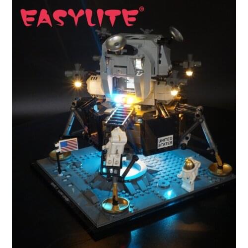 LED Light Set For 10266 Creator Apollo 11 Moon Lunar Landing Bin DIY Toys Blocks Bricks Only Lighting Kit Not Include Model