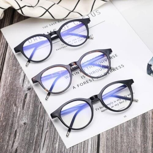 Blue Light Glasses for Women Round Glasses Men Vintage Fake Eyeglasses for Computer Optical Reading Eyewear Fashion Lunettes