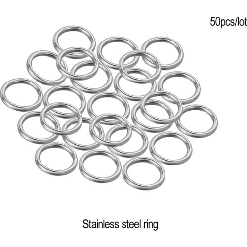 50 Pcs/Lot Wire Diameter 2.0 mm Stainless Steel Openable closed ring Rings Connector DIY Jewelry Making Finding Wholesale