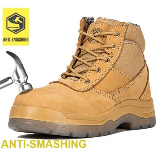 ELI GEDI Locomotive boots smash-proof waterproof mens plus size boots leather outdoor work boots ankle boots desert boots