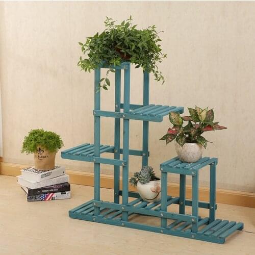 Nordic 6-layer Ladder Shelf Plant Stand Wood Indoor Home Room Office Flower Stand Bonsai Balcony Decor Garden Stand Flower Rack