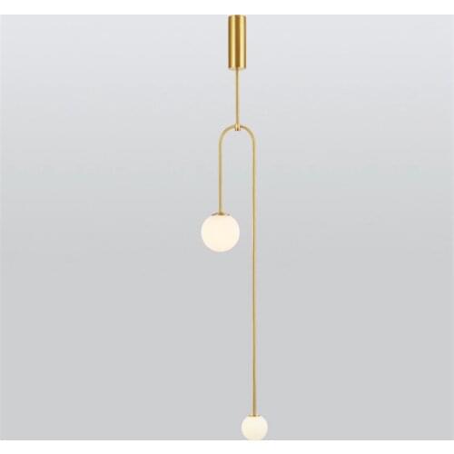 Nordic Modern Designer Living Room Glass Hanging Lamps Fashion Simple Bedroom Bedside G9 LED Pendant Lights Lighting Fixture