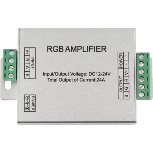 12V - 24V RGBW RGB LED Controller Amplifer Voltage LED Controller RGBW RGB Maxload Power 144 Applicable Lights 3528 5050 Strip