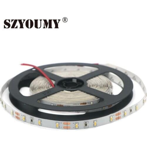 SZYOUMY 3014 LED Strip 60LED/meter DC12V IP30 Waterproof Cool White / Warm White Super Bright Flexible LED Stripe Ribbon
