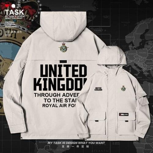UK United Kingdom of Great Britain UK men jacket hooded air force logo army fan chaquetas hombre windbreaker clothes autumn