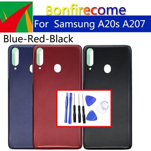 Back Housing For Samsung Galaxy A20S A207 SM-A207F A207M Rear Door Repair Case Battery Cover Replace Parts Panel