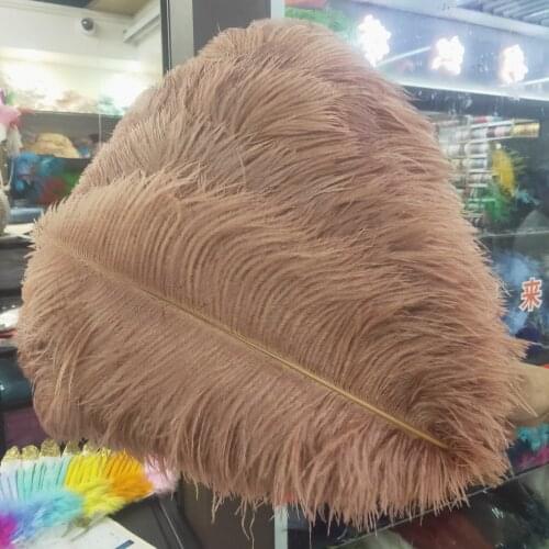 100pcs/lot High Quality Leather Pink Ostrich Feather 40-45cm/16-18inches Dancers Home Wedding Craft For DIY Plumes