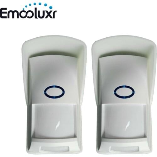 2pcs Wired Outdoor Microwave Infrared PIR Motion Sensor Intrusion Alarm Detectors with Pet Immunity up to 25kgs