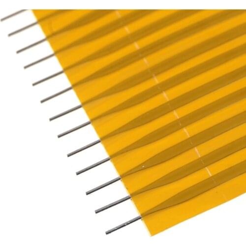 2 Pcs Rfc Round Flat Cable AMP Jumper Flex PCB Solder FFC 2.54 MM Pitch Solid Conductor Through Holes 24 Pin PET