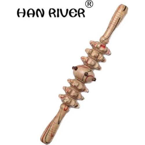2016Massage lamented the waist neck leg wooden massager yoga meridian rod body massage stick rolling back