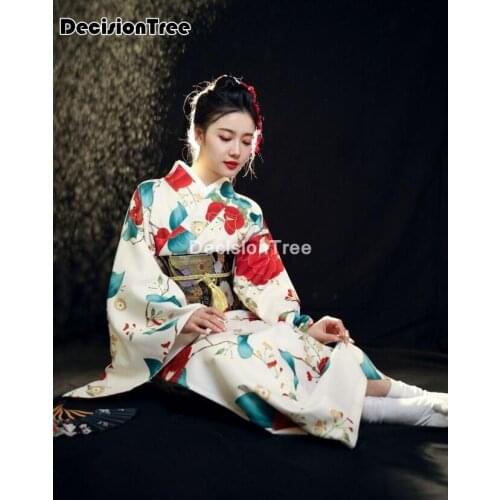 2021 japanese traditional kimono harajuku long robes yukata anime cosplay costumes vintage daily geisha kimono robe costume