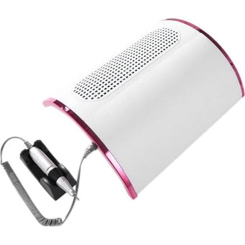 3 in 1 Nail Vacuum Cleaner+Nail Drill with 3 Fans Large Size Strong Nail Suction Dust for Manicure