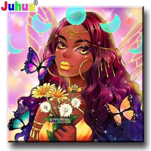 5D DIY Diamond embroidery"African Black Woman Graffiti" Home Art Mosaic Kit Picture Diamond Painting Full Square/Round Drill