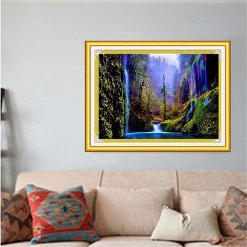 Diamond Embroidery Diy Diamond Painting Cross Stitch Kits Diamond Mosaic Mountain water Full Square Diamond Embroidery CS095