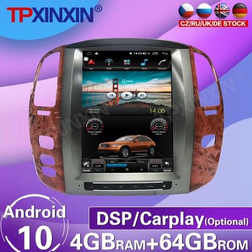 64G For Lexus LX470 2004 2005 2006 Android 10 Tesla Big Screen Car Radio Tape Recorder Multimedia Player GPS Navigation Carplay