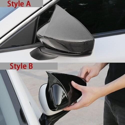 Car Styling Door Side Wing Rearview Mirror Caps Cover Trim For Mazda 3 M3 Mazda3 2019 2020 Car Accessories