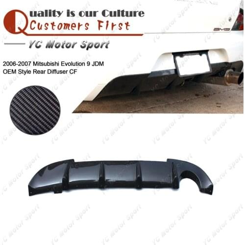 Car Accessories Carbon Fiber Rear Diffuser Fit For 2006-2007 Evolution EVO 9 JDM OEM Style Rear Diffuser Lip