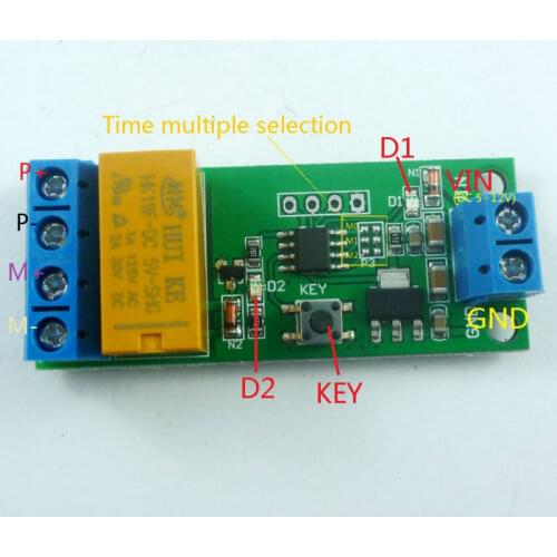 CE032 DC 5V 6V 9V 12V Motor Reversible Controller Time adjustable Delay Relay Switch 2A Drive current 5000s 0.1setp