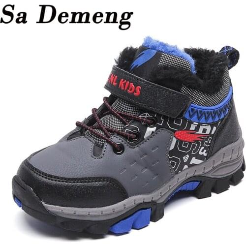 Kids Hiking Boots Shoes for Boys Girls Children Martin Boots Sneaker Boots Baby Winter Flat Warm Winter Kids Snow Boots