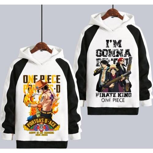 One Piece Black and White Cosplay Hoodie One Piece Luffy Roronoa Zoro Hoodies Winter Autumn Fleece Sweatshirts Casual Pullover