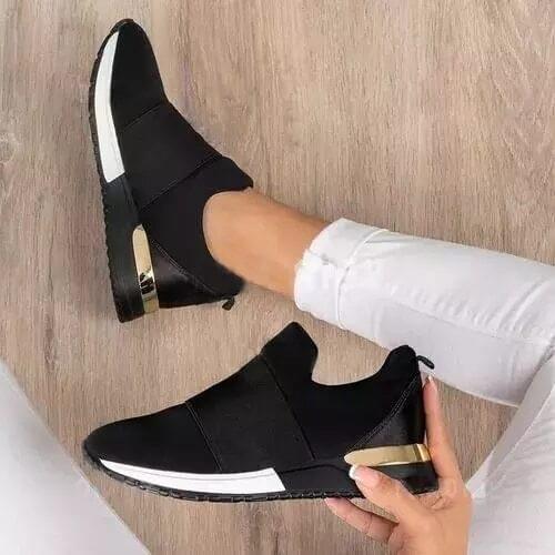New Fashion Women Casual Shoes Mesh Breathable Comfortable Female Sneakers Summer Solid Color Slip On Ladies Walking Shoes