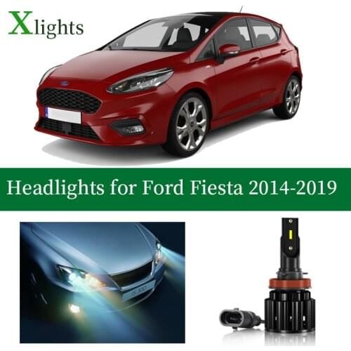 Xlights Bulb For Ford Fiesta 2014 2015 2016 2017 2018 2019 Led Headlight Low High Beam Canbus Headlamp Lamp Light Accessories