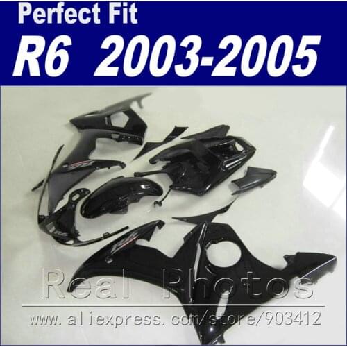 Injection molding motorcycle fairing for YAMAHA R6 kit 2003 2004 2005 black Fairing YZF fairings 03 04 05