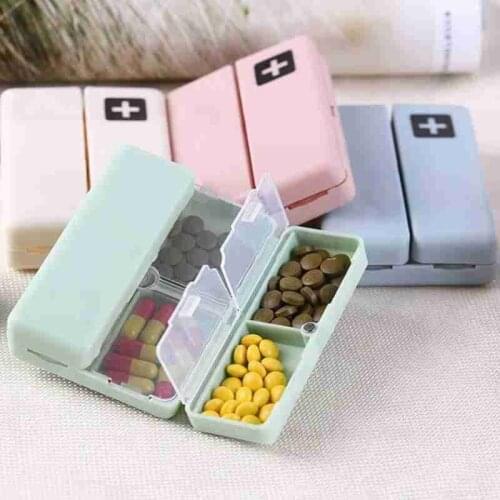 Magnetic Supplement Pill Box Organizer Tablet Storage Case Portable Medicine Case Foldable Container Dispenser Organizer