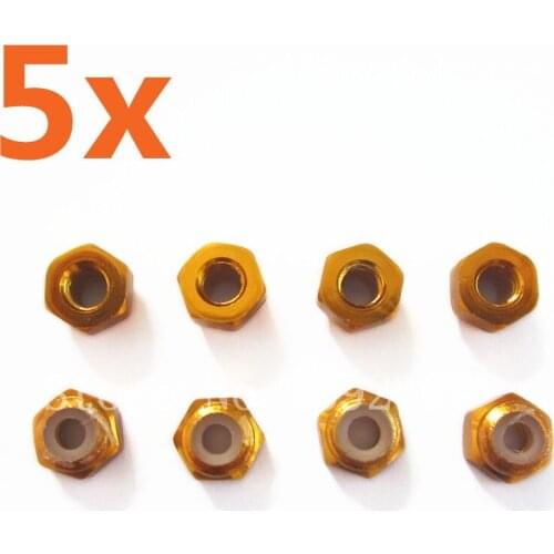 Wholesale 5Packs/Lot 8pcs/lot Alum Nylon Nut M3 Upgrade HSP 02102 Spare parts For 1/10 RC Model Car 102048 122048