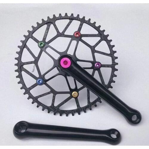 Full Hollow CNC Single Teeth Disc 50/52/54/56/58T Chainwheel BCD130 170mm Crankset Crank Ultralight Tooth Plate