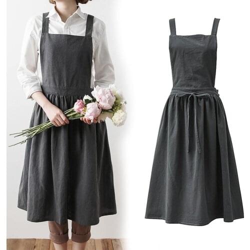 Nordic Simple Florist Apron Cotton Linen Gardening Coffee Shops Kitchen Aprons For Cooking Baking Restaurant Apron Home Supplies