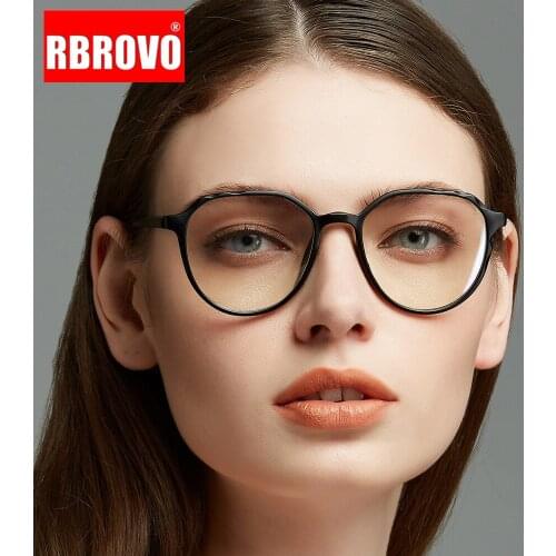 RBROVO Retro Round Glasses Women Transparent Glasses Frame Elegance Eyewear for Women/Men Luxury Lentes De Lectura Mujer