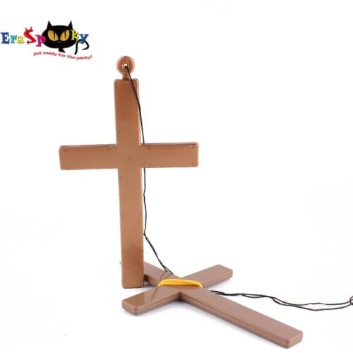 Halloween Props for costume Priest Jesus Cross Necklace Pendant Christian Cross Party Religious Decor Carnival Christmas