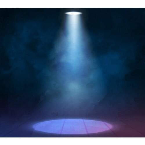 Blue shimmer and shine spotlight disco lights wood field club stage backdrop Vinyl cloth Computer print party background