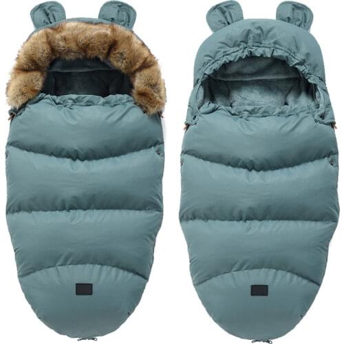 Footmuff In Stroller Baby Sleeping Bag Winter Thick Envelopes For Newborns Baby Car Pram Bag Boys Girls Diaper Cocoon Sleepsack