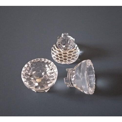 #ST-18.7 High quality Led optical lens for Imitation lumens, Bead surface, 30 degree, With base feet, Size:18.7X14.07mm, PMMA