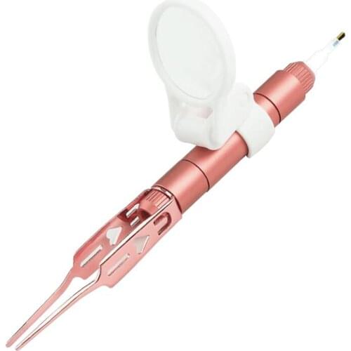LEd Lighting Pen With Tweezers and 5x magnifying glass for Square Round Diamond Painting tools Diamond Embroidery Accessories