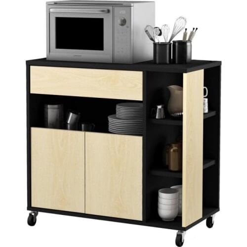 Solid Wood Storage Cart Mobile Shelving Unit Organizer Slide Out Storage Rolling Utility Cart Rack For Kitchen Bathroom Cart HWC