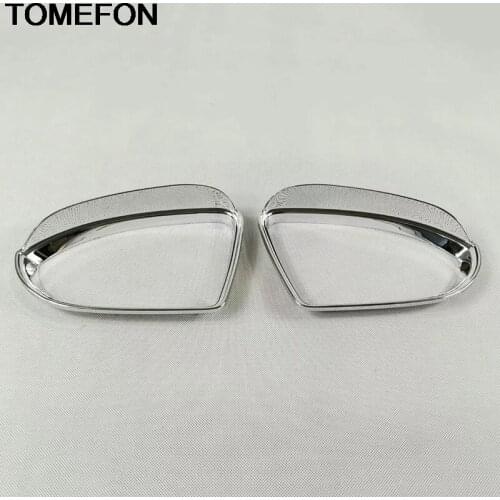 TOMEFON For Volkswagen Golf 7 MK7 2014-2018 Door Rearview Mirror Rain Snow Shield Sun Visor Shade Cover Trim Accessories ABS