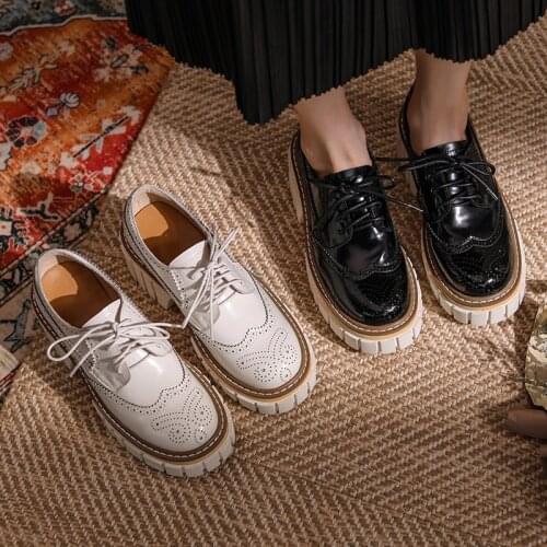 Sewing Thread Platform Shoes Woman High Heels Autumn Cross Tied Chunky Heels Pumps for Women Newest Party Office Lady Footwear