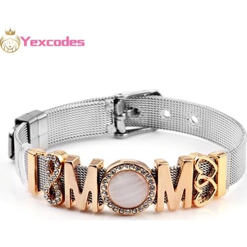 Yexcodes Cross-border Hot-selling Stainless Steel Watch With DIY Handmade Bracelet Letters Specially Designed Gifts For Ladies