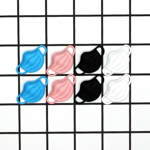 10pcs 14*23mm Jewelry DIY Accessories Spray-painted Masks Alloy Enamel Charms Conector Earrings Bracelet Making Pendants