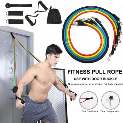 16Pcs Resistance Bands Set 150 LBS Elastic Bands for Fitness Yoga Training Rubber Expander Tape Sports Gum Loop Pull Rope Set