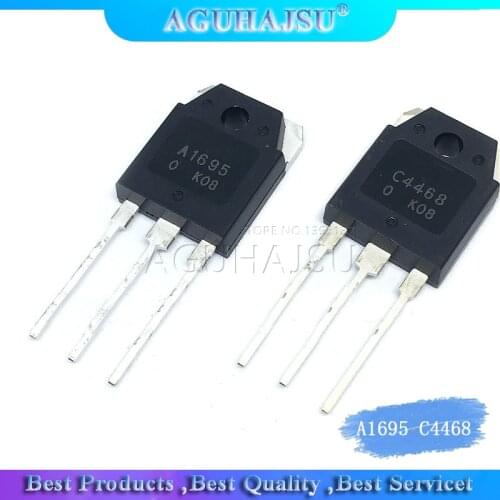 2pcs/lot 2pcs=A1695 2pcs=C4468 / 2SA1695 2SC4468 TO-3P dedicated stereo pair new original