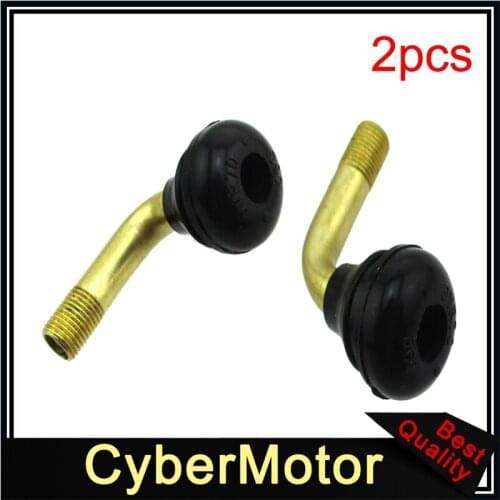 2x PVR70 Tubeless Tire Valve Stems 90° Pull-In Auto For Scooter Moped Motorcycle ATV Quad 4 Wheeler