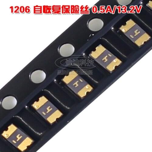 Free shipping 50pcs/lot 1206 0.5A 13.2V SMD self-recovery fuse 500MA MF-NSMF050-2 fuse