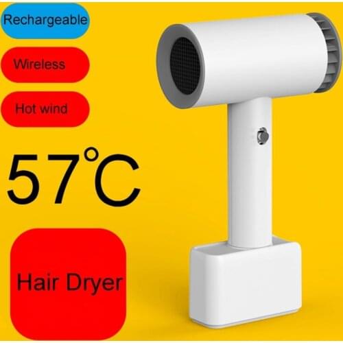 Cordless Rechargeable Hot and Cold Wind Hair Dryer Travel Wireless Blow Dryer for Art Painting Home Outdoor Camping