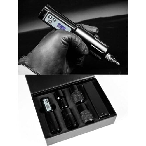 Wireless Tattoo Battery Pen Rotary Machine With Battery 2000mAh Japan Coreless Motor Digital Display Tattoo Kit Permanent Makeup