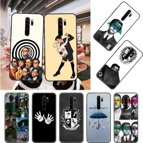 Phone Case For Xiaomi Redmi Note 8 8T 7 7A 9 9A 9S 8A 4 5 6 Pro Black Cover Funda Tpu Etui 3D Hoesjes The Umbrella Academy